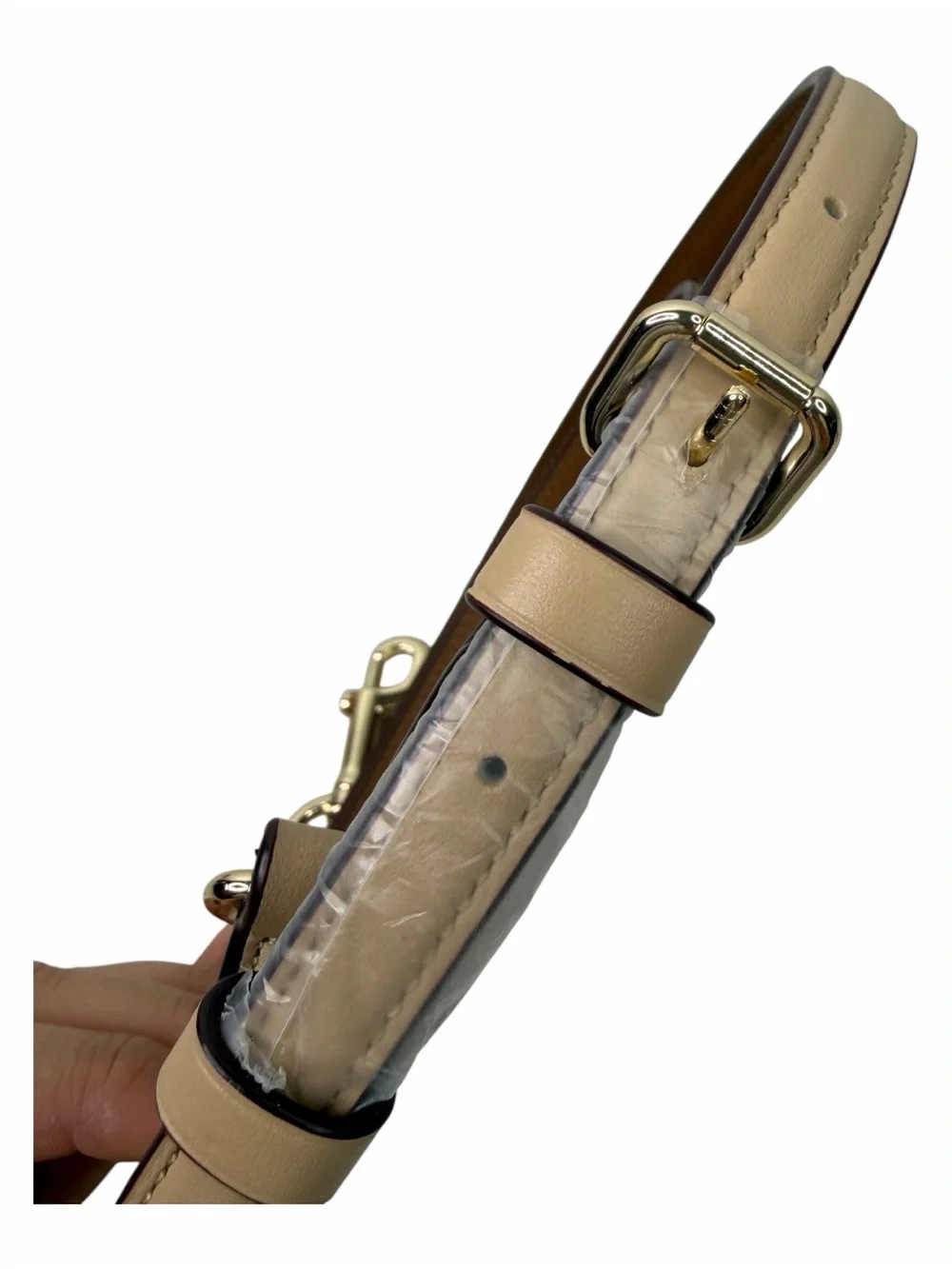 Coach Cream? Tan? Replacement Strap Crossbody Leather Logo Buckle Gold Hardware